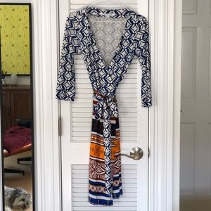 DVF “New Jeanne Two” Wrap Dress sz 2